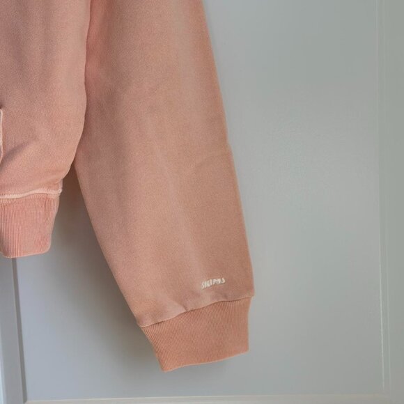 Skims French Terry Zip Up Hoodie in Cantaloupe, Size Medium - Picture 10 of 11